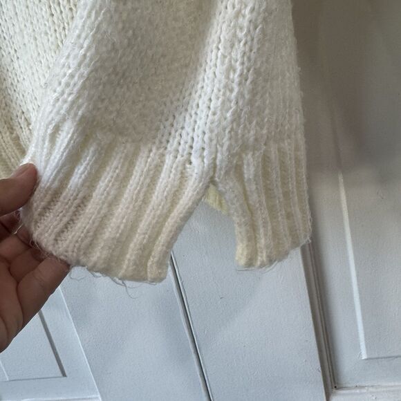 Wooden Ships Be Kind Sweater S/M Wool Mohair Knit Cream Delicate Lightweight - Picture 7 of 14